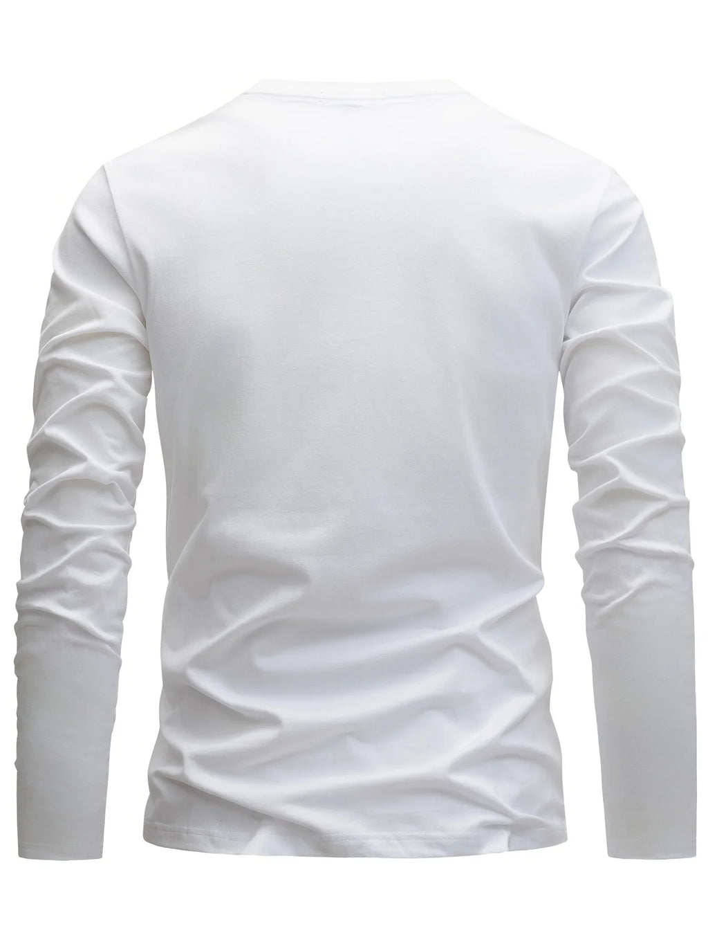100% cotton men's long sleeved round neck loose Paris letter printed autumn and winter casual versatile T-shirt top